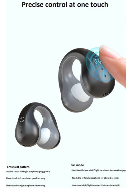 Kablosuz Klipsli Kulak Içi Bluetooth Kulaklık - (Yurt Dışından)
