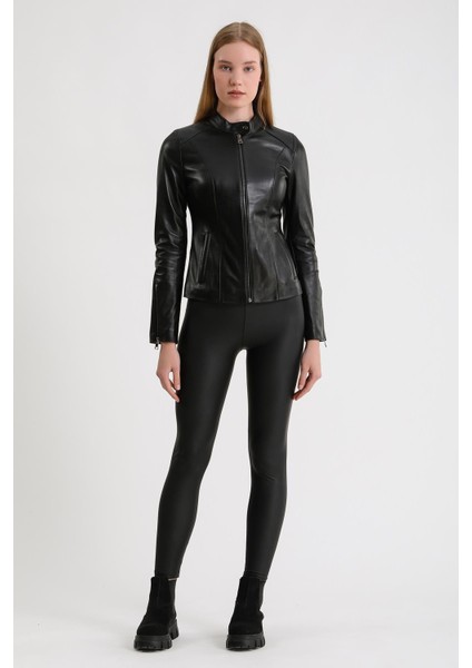 Siyah Kadın Deri Ceket indirimleri