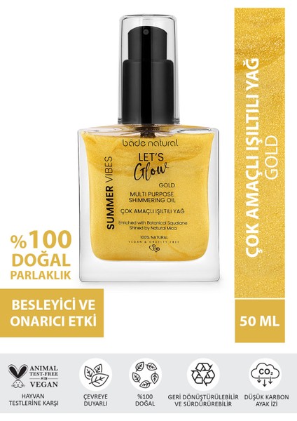 Nemlendirici Işıltılı Gold Çok Amaçlı Vücut Yağı 50 ml