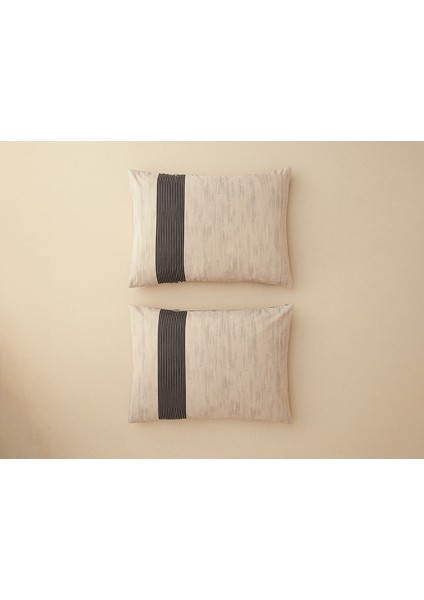 Geodesic Dijital Baskılı Soft Cotton 2'li Yastık Kılıfı 50X70 cm Antrasit - Yeşil