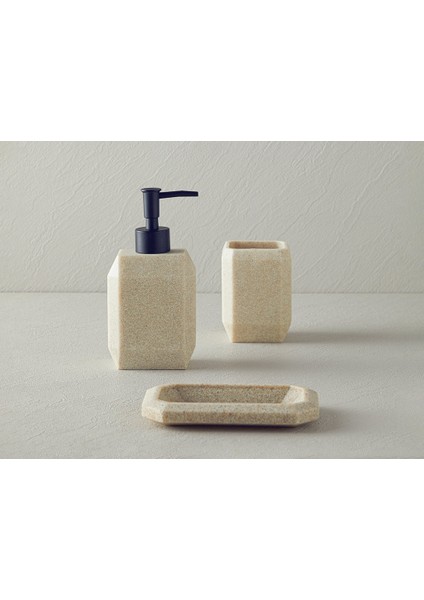 Stone 3'lü Banyo Seti Bej