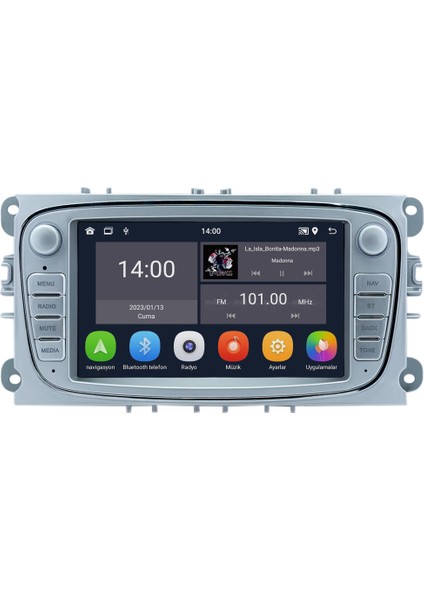 Ford Focus (2008-2011) Android 13 Multimedya - 4 GB Ram - 64 GB Hafıza - 8 Inch - Carplay CRV-242XD