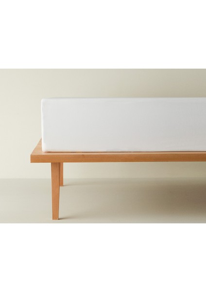Novella Premium Soft Cotton Çift Kişilik Lastikli Çarşaf 160X200 cm Beyaz