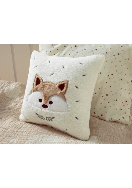 Fox Unisex Bebe Dekoratif Kırlent 30X30 cm Ekru