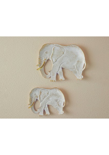 English Home Elephant Polyresin Dekoratif Tabak 25X2X19 cm Gold