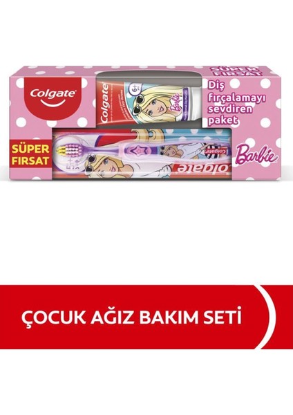 Barbie Çürüklere Karşı Etkili Meyve Aromalı Çocuk Diş Macunu + Diş Fırçası