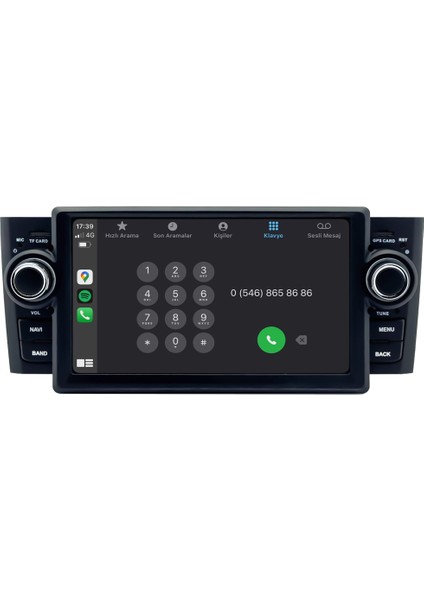 Fiat Linea (2007-2016) Android 13 Multimedya - 4GB Ram - 64 GB Hafıza - 7 Inch - Carplay CRV-4104D