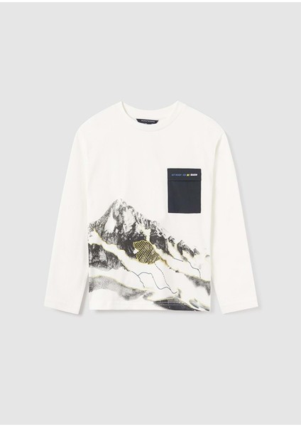 Beyaz Çocuk Tshirt - Mayoral - Beyaz - 14 Yaş - 7065--BEYAZ-14 Yaş