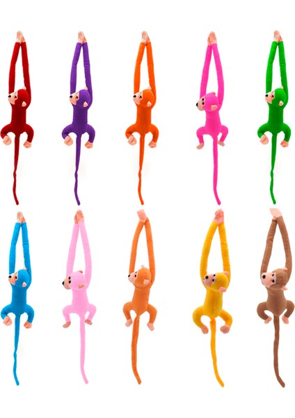 Peluş Maymun 70 Cm, Elleri Yapışan Sevimli 2 Adet Farklı Renk