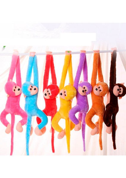 Peluş Maymun 70 Cm, Elleri Yapışan Sevimli 2 Adet Farklı Renk