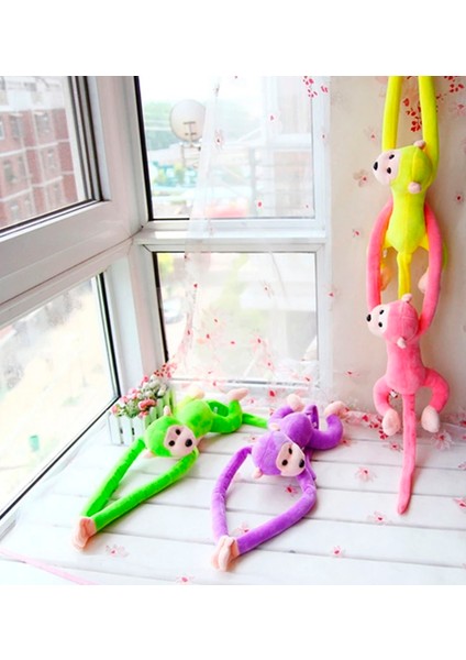 Peluş Maymun 70 Cm, Elleri Yapışan Sevimli 2 Adet Farklı Renk