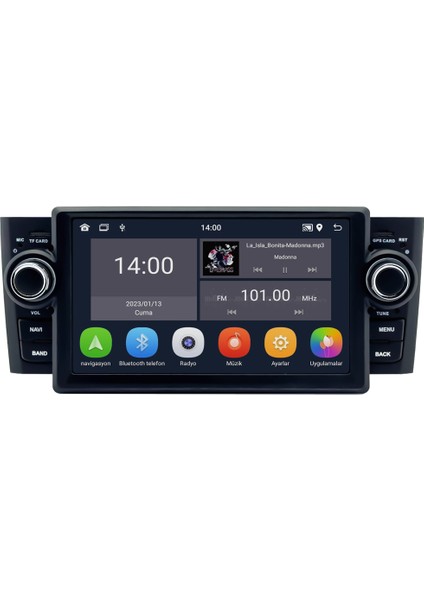 Fiat Punto (2007-2016) Android 13 Multimedya - 4GB Ram - 64 GB Hafıza - 7 Inch - Carplay CRV-4104D