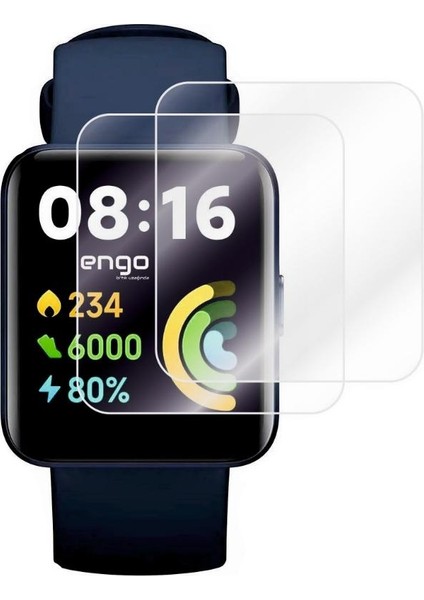 Xiaomi Mi Watch Lite Mat Ekran Koruyucu Tpu Film 2 Adet