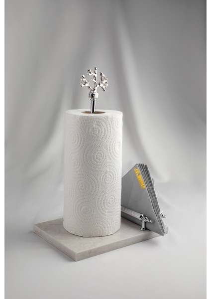 Mermer Gümüş Rulo Havluluk ve Peçetelik