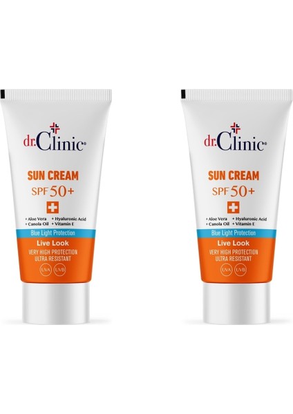 Dr. Clinic Güneş Koruyucu Krem Spf 50 2'li Set 50 ml 50 ml