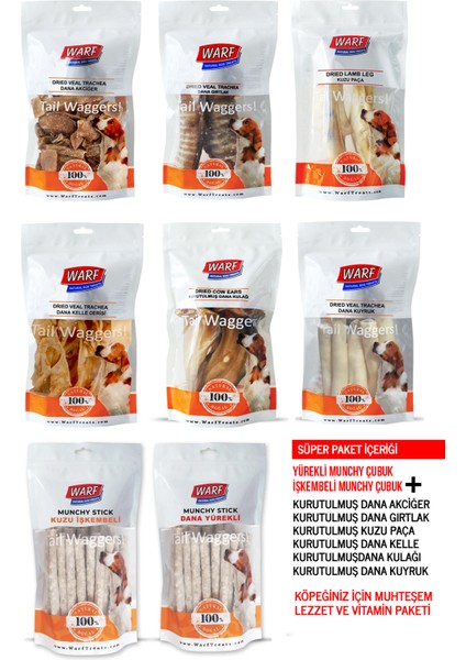 Köpek Ödül Maması Muhteşem Set Katkı Maddesiz Koruyucusuz %100 Doğal Ödül Mamaları