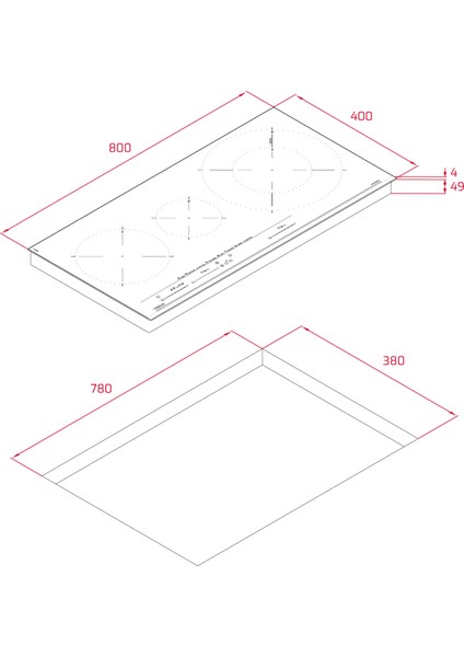 - Izc 83620 Mst Bk - Ankastre Cam Seramik Indüksiyonlu Ocak - 7200 W - Siyah - 80 cm - 112500039