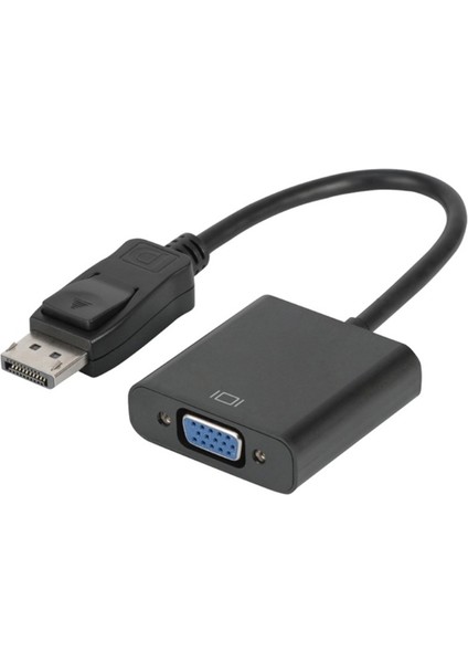 Powermaster PM-16261 Dısplay Port Erkek To VGA Dişi 10 cm Çevirici Kablo Siyah