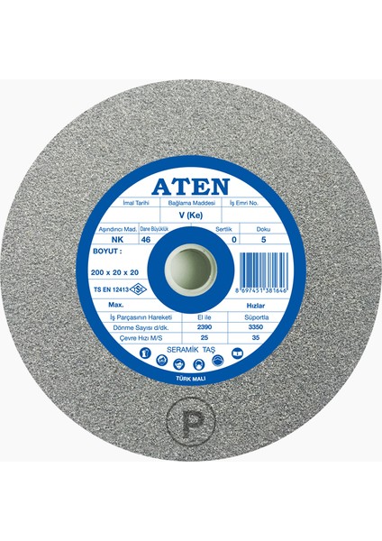 250X25X25 Nk 36 P 5 V Zımpara Taşlama Taşı