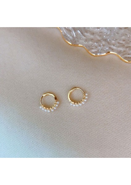 S925 Gümüş Kompakt Inci Küpe (Yurt Dışından) modelleri