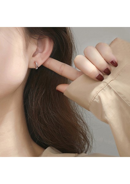 Gümüş Cutout Vintage Zirkon Küpe (Yurt Dışından) modelleri