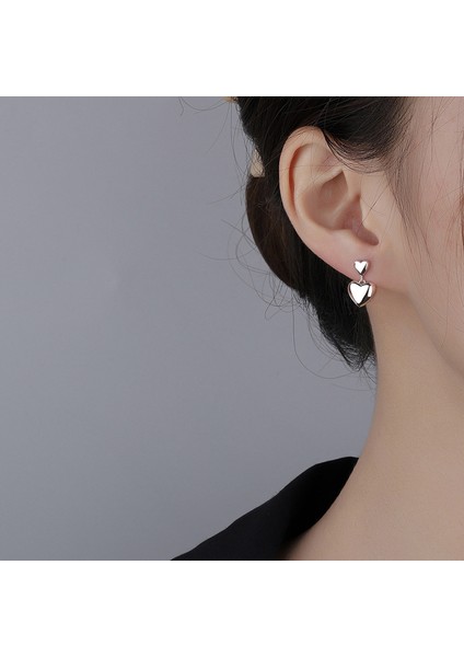 Gümüş Kalp Saplama Vintage Temperament Küpe (Yurt Dışından) fırsatları