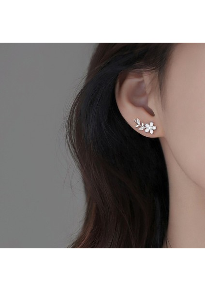 S925 Gümüş Buğday Çiçeği Tatlı Yüksek Kaliteli Inci Küpe (Yurt Dışından) modelleri