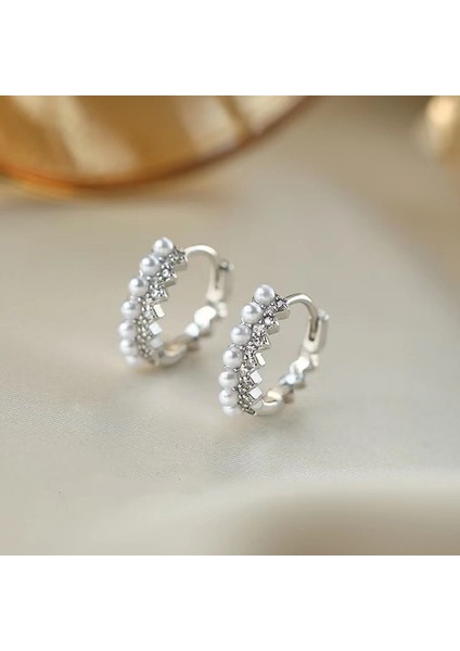 S925 Zirkonyalı Gümüş Inci Küpe (Yurt Dışından) fiyatları