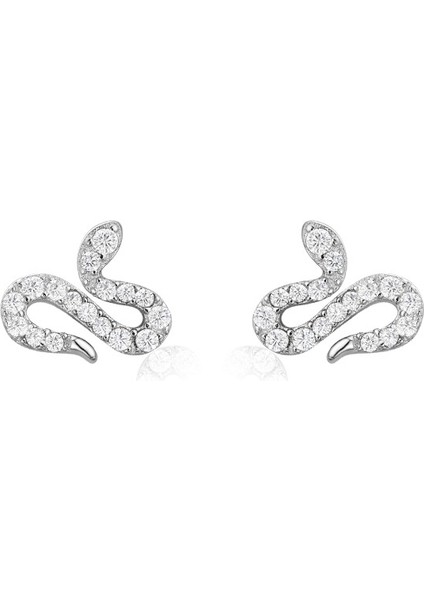 S925 Saf Yılan Gümüş Avrupa Amerika Birleşik Devletleri Rüzgar Küpe (Yurt Dışından)