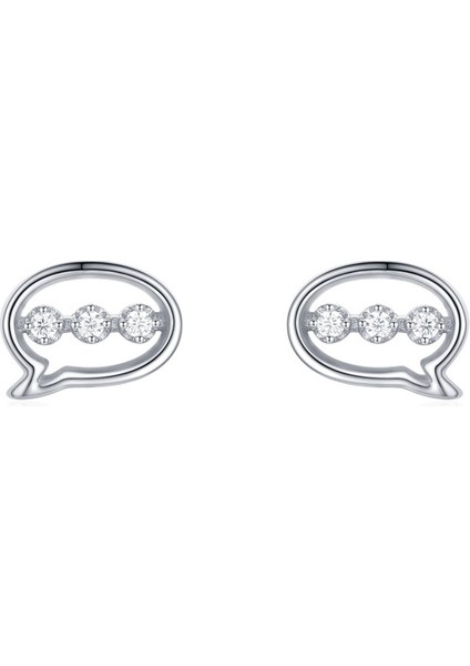 S925 Gümüş Sembol Küpe (Yurt Dışından)