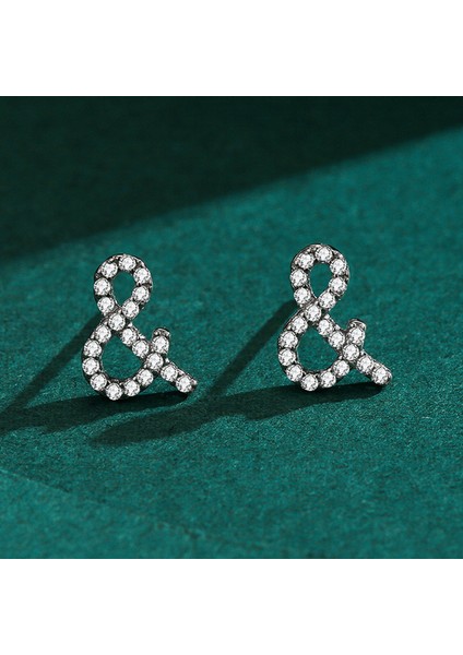 S925 Gümüş Sembol Çok Yönlü Küpe (Yurt Dışından)