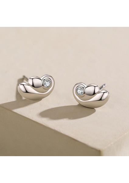 S925 Gümüş Mini Melek Tüyü Küpe (Yurt Dışından) fiyatları