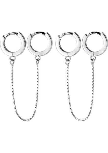 S925 Gümüş Kulak Çemberi Zincir Uzun Mizaç Küpe (Yurt Dışından) fiyatları