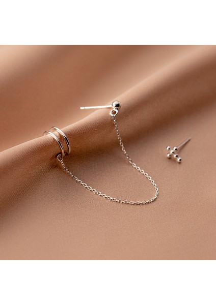 S925 Gümüş Asimetrik Küpe (Yurt Dışından) fiyatları