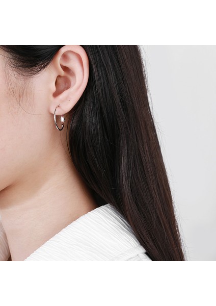 S925 Gümüş Daire Mizaç Çok Yönlü Küpe (Yurt Dışından) modelleri