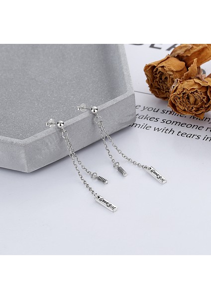 S925 Gümüş Zincir Püsküllü Yaratıcı Küpe (Yurt Dışından) fiyatları