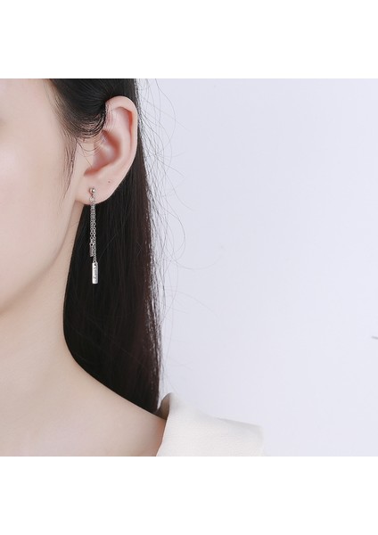 S925 Gümüş Zincir Püsküllü Yaratıcı Küpe (Yurt Dışından) modelleri