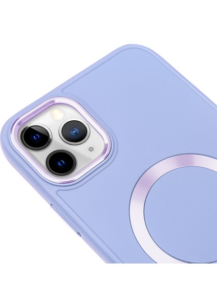 iPhone 11 Pro Max Magsafe Mat Lila Kablosuz Şarj Kılıfı