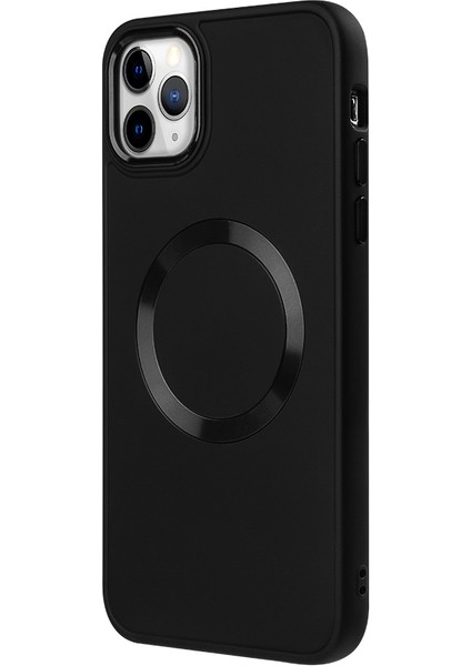 iPhone 11 Pro Magsafe Mat Siyah Kablosuz Şarj Kılıfı
