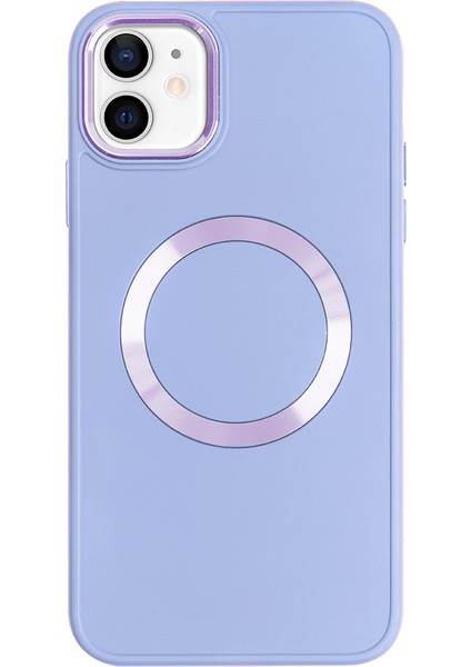 iPhone 11 Magsafe Mat Lila Kablosuz Şarj Kılıfı