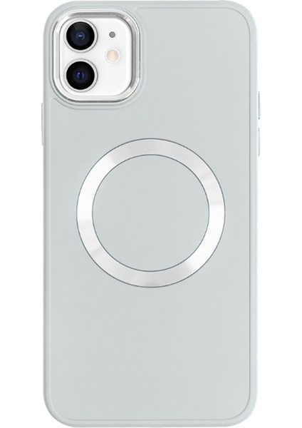 iPhone 11 Magsafe Mat Beyaz Kablosuz Şarj Kılıfı