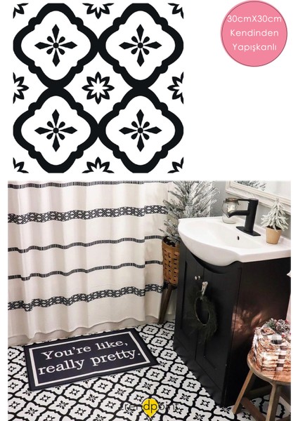 1Adet Lvt Zemin ve Duvar Kaplama Kendinden Yapışkanlı 30CM×30CM Mutfak Banyo Antre Karo