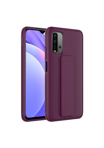 Redmi 9T Kılıf Şık ve Stantlı QStand Premium Kapak