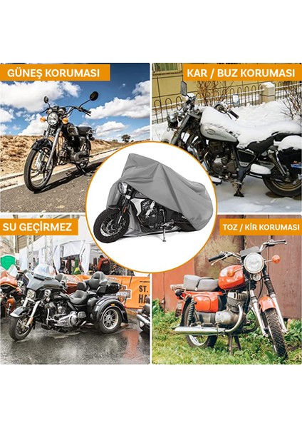 Rks Newlight 125 Pro  Fitilli Motosiklet Brandası Çadır Örtü - Miflonlu