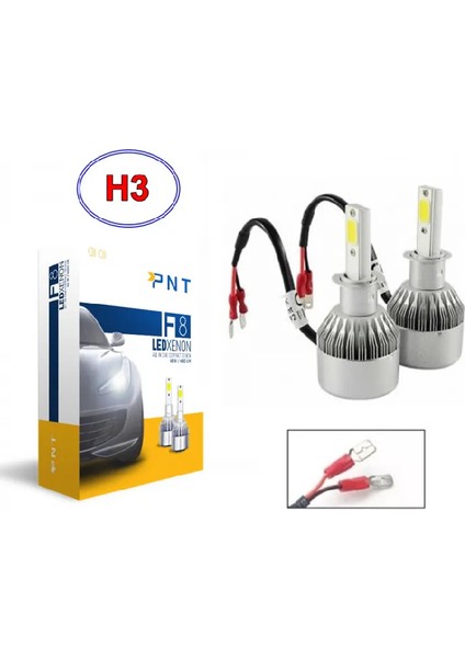 F8 LED Xenon H3 Şimşek Etkili 12V Beyaz