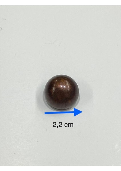 Kaban Ceket Trençkot Düğmesi Bombeli Özel Kaplama Mat Bakır Eskitme 6'lı Set 2,2 cm