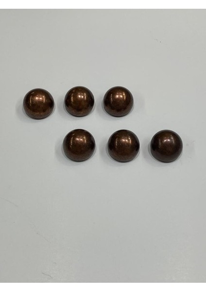Kaban Ceket Trençkot Düğmesi Bombeli Özel Kaplama Mat Bakır Eskitme 6'lı Set 2,2 cm