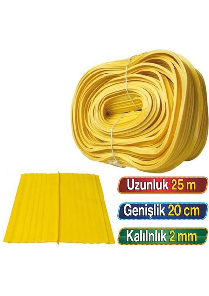 25 Metre Teknomer Pvc Su Tutucu Bant Su Yalıtımı Inşaat Perde Temel Arasına Yalıtım Bandı 25 Metre