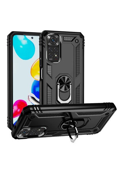 Redmi Note 11 Global Çift Katmanlı ve Yüzüklü Tam Koruma Vega Premium Kılıf