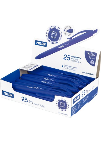 176510925 P1 Mavi Basmalı Tükenmez Kalem 25 Adet